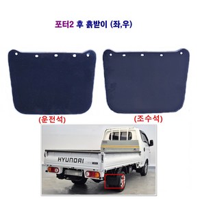 신성 포터2 후 흙받이 후 흑고무 (좌 우), 1개, 후 흑고무(조수석)