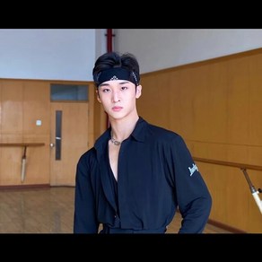 댄스복 바지 남자 사교댄스 남성용 V넥 셔츠 라틴 댄스 의상 정장 차차 룸바 탱고 드레스 연습복 DN16059, [03] XL, [01] 알레크시아 탑
