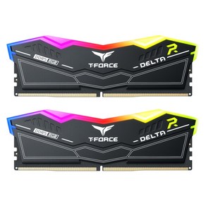 TeamGoup T-Foce DDR5-6000 CL38 DELTA RGB 블랙 패키지 (64GB(32Gx2)), 2개