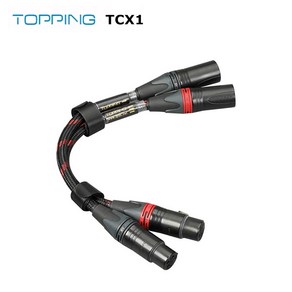 TOPPING TCX1 Audiophile 6N Single Cystal Coppe XLR Balanced Line XLR Pofessional Audio Cable, 75cm