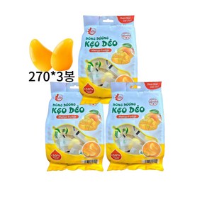 원조 베트남 케오데오 까먹는젤리 진짜망고젤리 KEO DEO 베트남 망고 퍼지 젤리, 3개, 270g