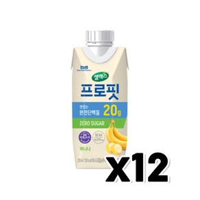 셀렉스 프로핏 바나나 제로슈가 단백질음료 250ml x 12개