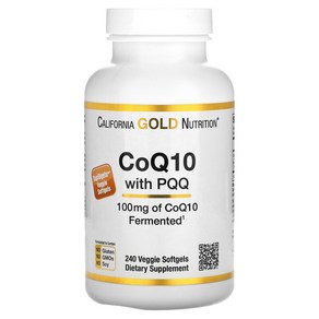 캘리포니아 골드 뉴트리션 CoQ10 100mg PQQ 10mg 베지 캡슐 240정 기타 영양제, 1개