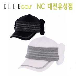 엘르골프 귀달이 밴드형 글리퍼 포인트 캡 TRN6I87408 화이트 블랙 NC대전유성