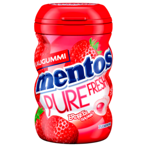 멘토스 Mentos 무설탕 츄잉껌 퓨어 프레시 딸기, 1개