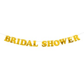 BRIDAL SHOWER 브라이덜샤워 가랜드 단품 홈 파티 장식 이니셜 레터링, BRIDAL SHOWER 가랜드- 골드(단품)