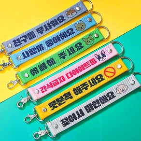 [블루나 디자인스튜디오]반려견 메세지 중간 리드줄 두겹 양면 강아지 반려동물 얼굴 메세지택 인식표 산책 외출용 리드줄 펫티, 1개, 3 끈색상 연두색