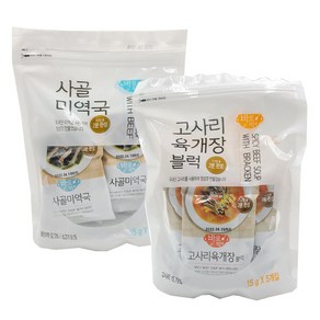 바로먹쿡 (고사리 육개장 블럭 75g + 사골 미역국 75g), 1세트