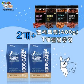 도그케어 올스테이지 1.2kg 2개 + 데이스포 헬씨트릿 400g 랜덤 1개