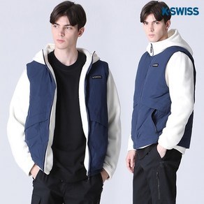 케이스위스 [케이스위스(K-SWISS)] 베스트 부착형 후리스 후드 패딩점퍼