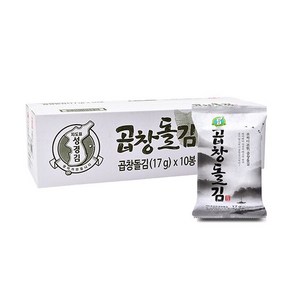 [성경김본사] 프리미엄 곱창 도시락김 17g(30매)x10봉 - 조각김, 10개