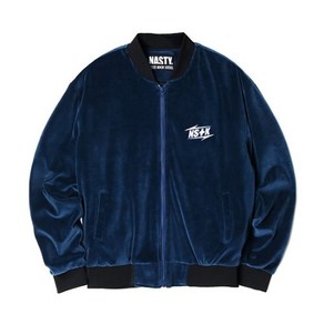 네스티킥 벨루어 자켓 NSTK LT LOGO VELOURS JACKET NAVY