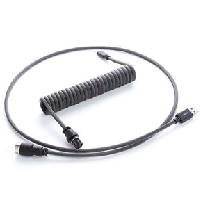 CableMod Po Coiled 항공 키보드 케이블 (1.5m 카본), 1개