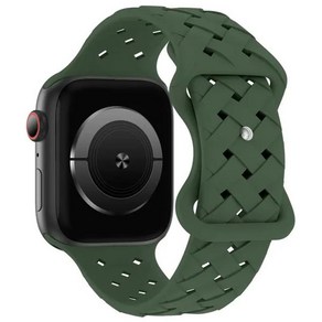 애플 워치 밴드용 스포츠 브레이드 실리콘 스트랩 통기성 팔찌 iwatch 시리즈 9 7 3 8 se 울트라 2 44mm 40mm 45mm 49mm 38mm, Clove, 38mm 40mm 41mm, 1개