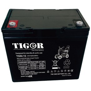 타이거 TG62-12 12v 62ah 전동휠체어배터리 전동스쿠터배터리(2개 1박스), 1세트