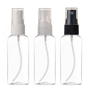 [25개묶음판매] 스프레이용기 50ml 60ml 75ml 80ml 100ml 플라스틱 공병 화장품용기, 50ml(원형) 투명용기, 흰색캡, 10개