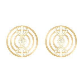 24K GOLD 종기마크 메탈스티커 33mm / 불교용품, 단품