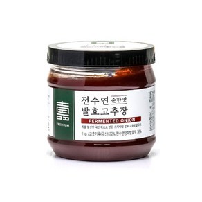 전수연 국산 태양초 저염 발효 고추장 안매운 순한맛 대용량, 1개, 1kg