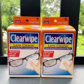 클리어와이프 렌즈 클리너 50티슈x2개 Cleawipe Lens Cleane, 250ml, 1개