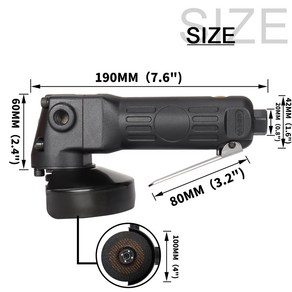 에어툴 고속 에어 그라인더 금속 목공 절단 연마 다용도 공압 공구 4 인치 앵글, [01] 에어툴 set A, 1개
