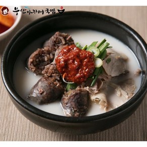 [부산아지매국밥] (다대기 1:1 증정) 저염육수와 한우사골첨가! 토종순대국밥 500g (소비기한 25.2.26), 5개