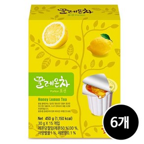 꽃샘 꿀레몬차 포션 15p 450g 6개, 15개입