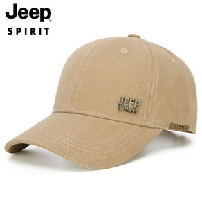 JEEP SPIRIT 캐주얼 야구 모자 CA0152 + 인증 스티커, 카키, 1개