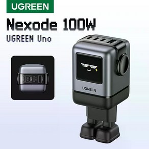 UGREEN Uno GaN 충전기 100W 로봇 디자인 고속 충전