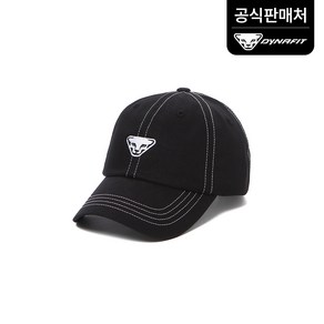 [다이나핏 공식] 정가:49 000 공용 베이직핏 스티치 심볼 볼캡 YUF23C01Z1, Black, 1개