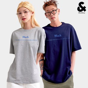 엘런아시 Simple Colo 오버핏 반팔 티셔츠 남녀공용 XS~XL