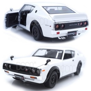 1:24 1973 닛산 스카이라인 2000GT R 화이트 미니카 다이캐스트, 24닛산스카이라인(화이트), 1개