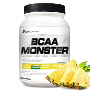 BUP BCAA몬스터 파인애플맛 류신 아미노산 헬스보충제 BCAA, 1개, 500g