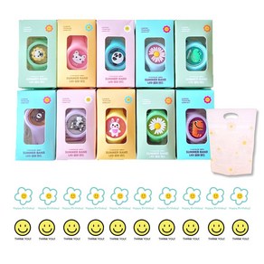 [미포리댁] 어린이집 생일 답례품 선물 유치원 구디백 썸머밴드 모기팔찌, 10개, 썸머밴드+데이지 지퍼백