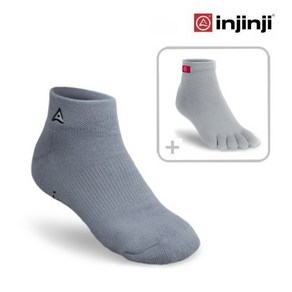 [Weshop] [injinji] 인진지 양말 오픈 퍼포먼스 세트 - 오픈 + 띠너(발가락양말) 세트, 그레이, M세트 (255~270mm), 1개