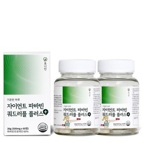 휴나인 기운찬 하루 자이언트 파바빈 쿼드러플 플러스 프로테인 돼지감자 구아콩 60정, 30g, 2개