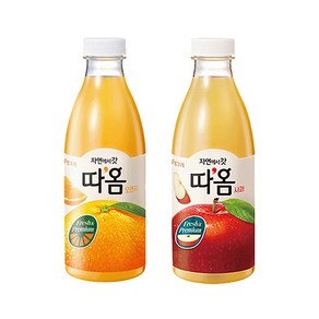 따옴주스730ml 오렌지3+사과3 냉장무료배송, 730ml, 1세트