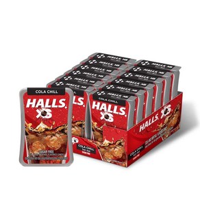 Halls XS 무설탕 콜라 Chill Halls XS 12.6g x 12개