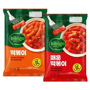 (실온보관) 비비고 떡볶이 360g 2종 (떡볶이 매운떡볶이), 720g, 1세트