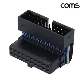 Coms USB3.0 19핀 젠더 MF 90도 상향 90도 꺾임 IH355