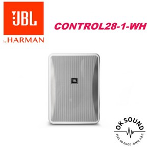 JBL CONTROL 28-1-WH 스피커 120W 소규모 카페 매장 벽부형 실내 실외설치가능 패시브스피커 화이트색상