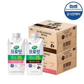 셀렉스 웨이프로틴 프로핏 아메리카노 12개 + 복숭아 12개, 24개, 330ml