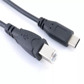 USB B to C 타입 2m 프린터 노트북 맥북 음향기기 케이블, 1개