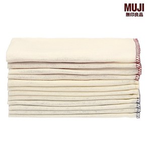 무인양품 100% 순면 행주 10장 무지 Muji 40 x 40cm, 1개