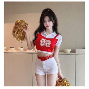 치어리딩의상 무대의상 단체복 응원복 치어리더 코스프레 귀여운 댄스 유니폼 스커트