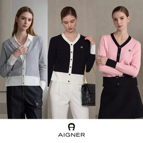 [ 한정수량] 24SS AIGNER 버튼포인트 가디건