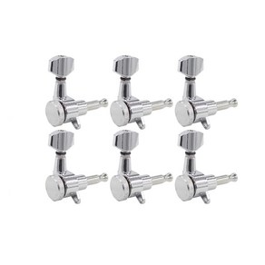 6R Inline Chome Guita Locking Tunes Tuning Pegs 6R 인라인 크롬 기타 잠금 튜너 튜닝 페그 키 머신 헤드 펜더 스트라토캐스터 텔레캐스터, 1개