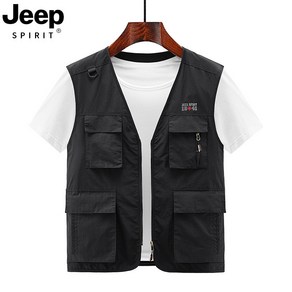 JEEP SPIRIT 배색 베스트 남 캐주얼 베스트JP8863 +양말 증정