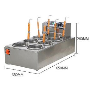 업소용 해면기 면삶기 국수삶는기계 상업용 식당 쌀국수 라멘 자동 소면, 6구 220V 전기 3000W