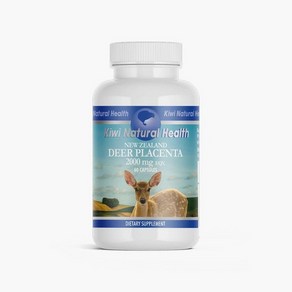 뉴질랜드 키위 내추럴 헬스 KIWI NATURAL HEALTH DEER PLACENTA 플라센타 사슴태반 캡슐, 1개, 60정