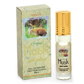 인도 AHSAN Oiginal Musk Roll On Pefume 8ML아산 오리지널 머스크 롤 온 향수 부산역 향수 알콜프리 (향수끼리 묶음 배송ok), 8ML, 8ml, 1개